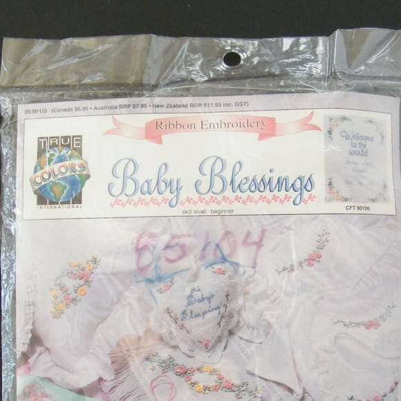 True Colors Ribbon Embroidery Baby Blessings Welcome To The World NEW OPEN PKG - Picture 11 of 12